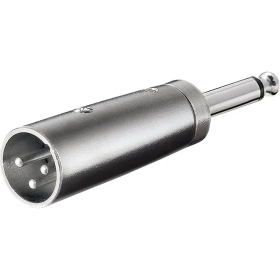 goobay Lyd adapter XLR3 til 6,35 mm, Sølv