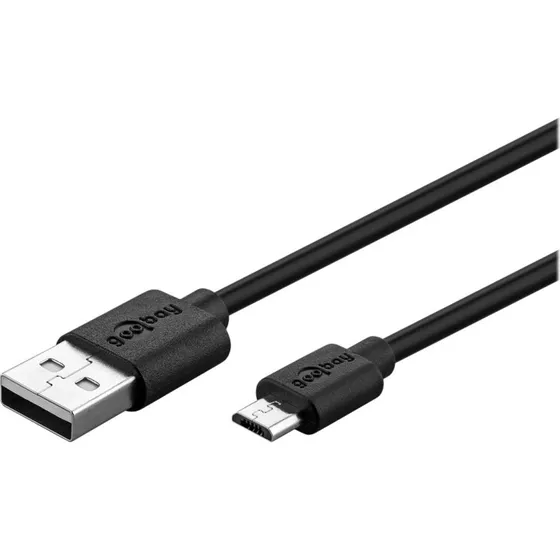 goobay USB 2.0 USB-kabel 2m Sort