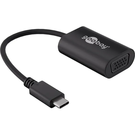 Goobay USB-C til VGA adapter 20 cm, sort