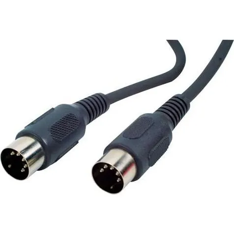 Pro DIN 5-pins kabel, sort, 1,5 m