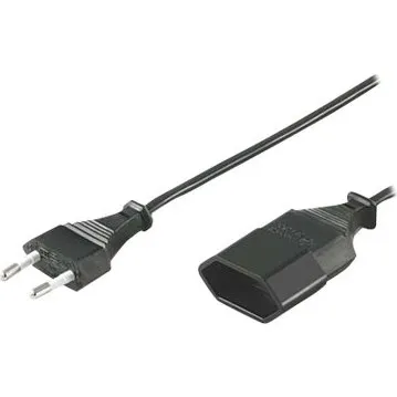 DELTACO DEL-109AE Strømkabel 3m Sort (Euro han til IEC 60906-1)