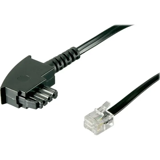 Goobay 3m TAE-F til RJ-11 Telefonkabel, sort