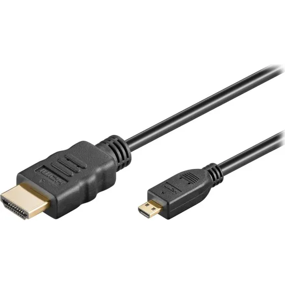 goobay HDMI 2.0 Micro HDMI 1m Sort