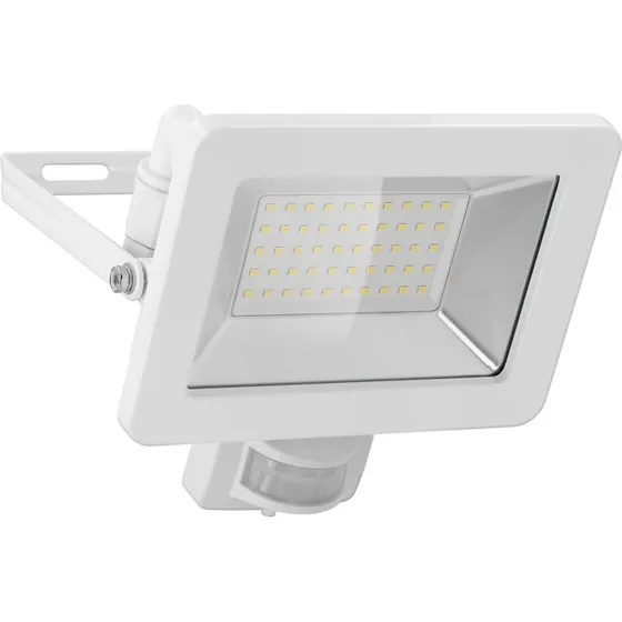 Goobay LED-projektor 50 W, 4250 lm, neutralt hvidt, med bevægelsesdetektor