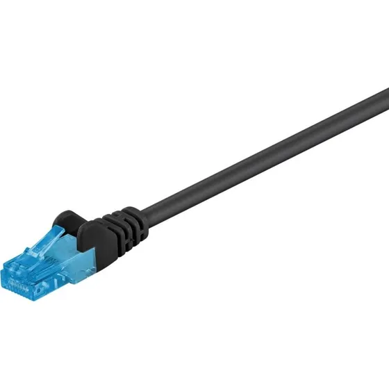 Goobay CAT 6A U/UTP Patchkabel, Sort, 0,25 m, CU, LSZH