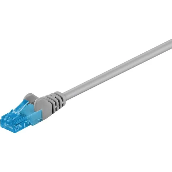 Goobay CAT 6A S/FTP 10m grå netværkskabel med kobberleder og LSZH-kappe