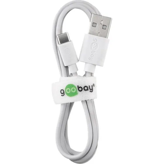 goobay USB-A <--> USB-C 3m Hvid USB 2.0