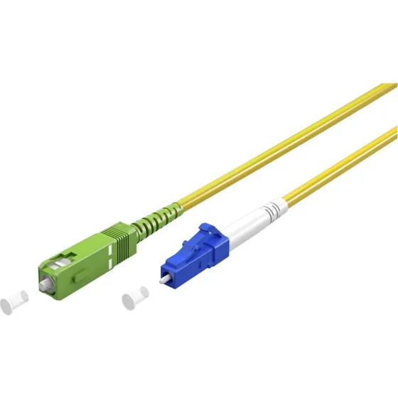 Goobay Patchkabel Fiberoptik 1m SC/APC-LC/UPC G.657.A2/OS2 Gul