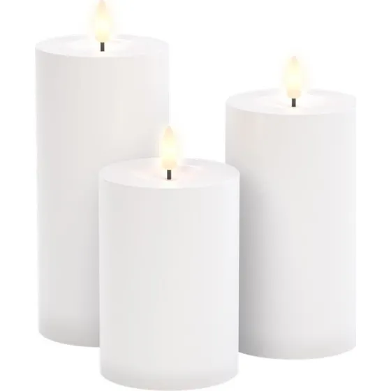 Goobay 64786 LED-ljusset med fjernbetjening, 3 stk, varmt hvidt, IP44