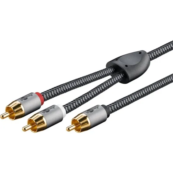 Goobay 65301 RCA-splitterkabel 3 m, Sort