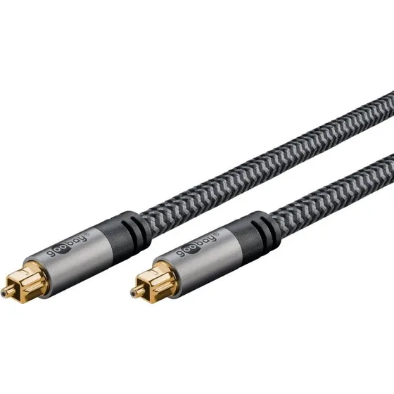 Goobay 65305 Toslink-kabel 2 m, Sharkskin Grey