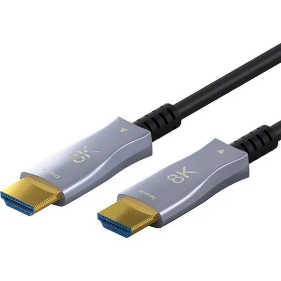 Goobay Optisk HDMI 2.1 30m 8K/60Hz Hybridkabel med Ethernet