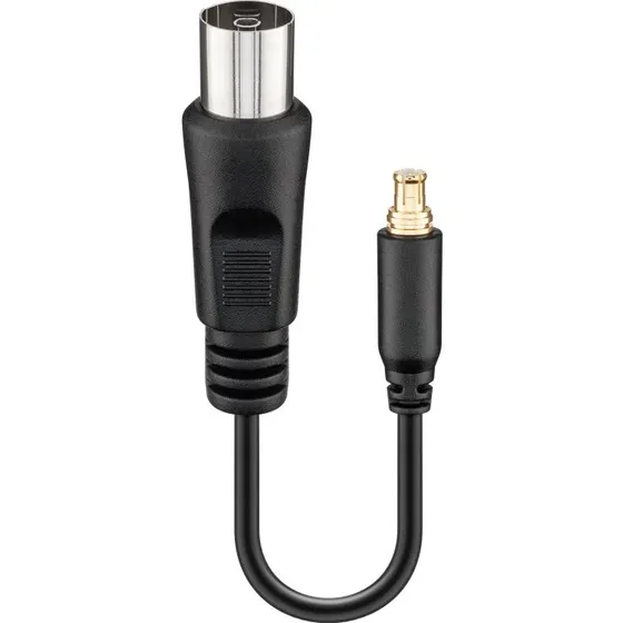 Pro DVB-T Antenneadapter MCX han til COAX hun, 10 cm, sort