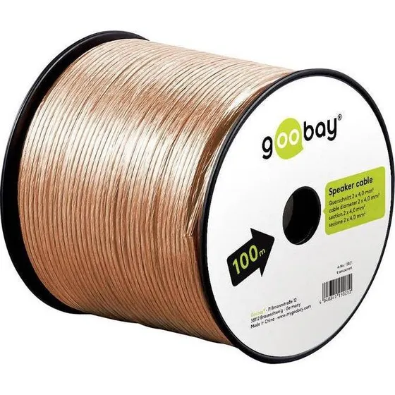 Goobay Højttalerkabel 2x4,0 mm² Transparent 50 m