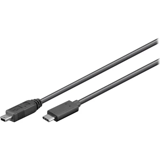 goobay USB-C til Mini-B kabel 50cm, Sort