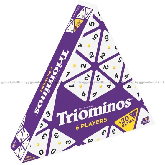 Triominos brætspil – 6 spillere (trekantede brikker)