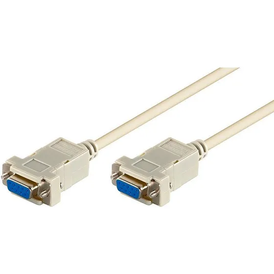 Digitus Afskærmet Nullmodemkabel DB9F-DB9F 1,8m Beige