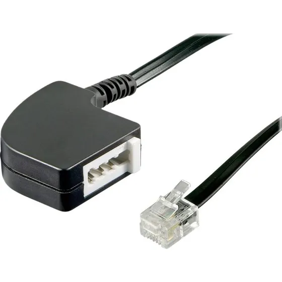 Goobay 20 cm Telefonkabel TAE-U til RJ-11, sort