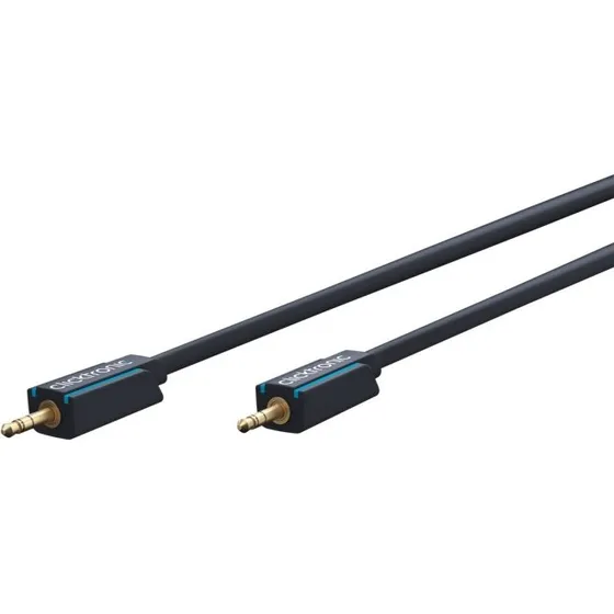 ClickTronic 3,5 mm AUX-kabel 1 m, guldbelagt, OFC, 10 års garanti