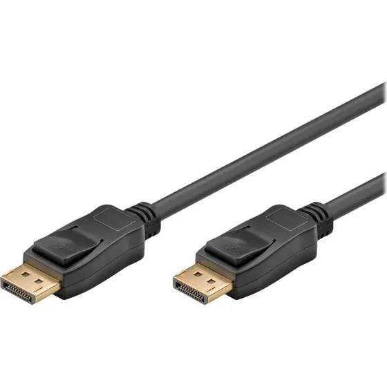 Goobay DisplayPort 2.1 3 m låsende, sort