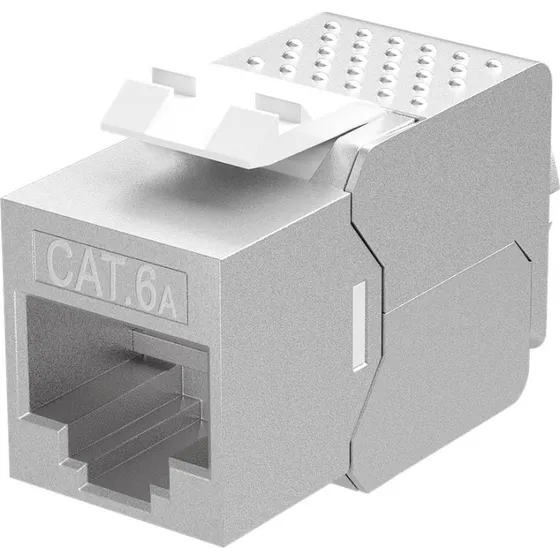 Goobay Keystone RJ45 CAT 6A STP Slim-line Sølv 14,7 mm