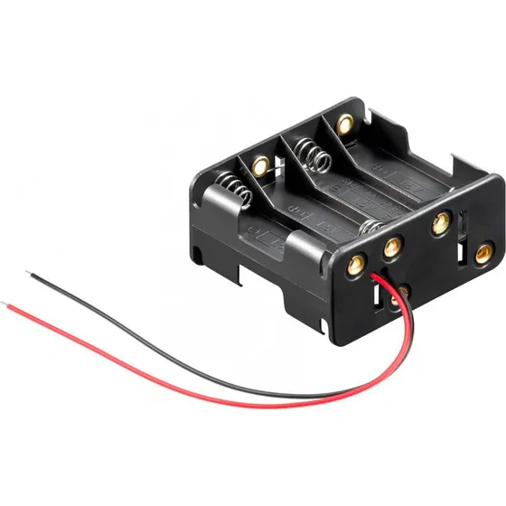 Goobay 81218 Batteriholder til 8xAA med ledning, sort