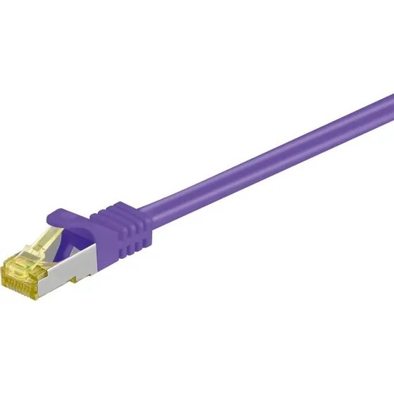 Goobay CAT 7 S/FTP 3m Lilla RJ45 Patchkabel