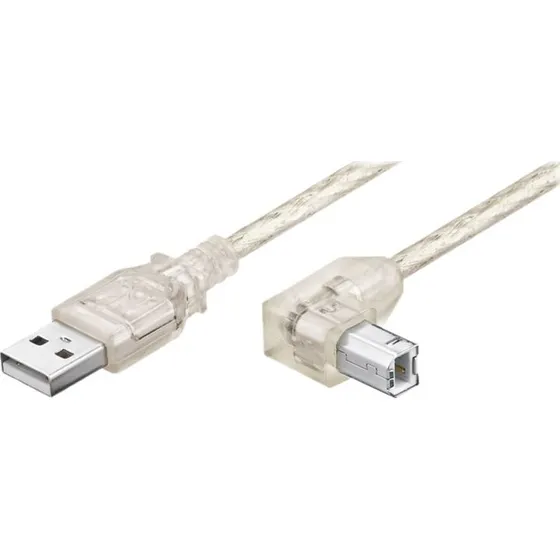 goobay USB 2.0 90° Transparent 50 cm