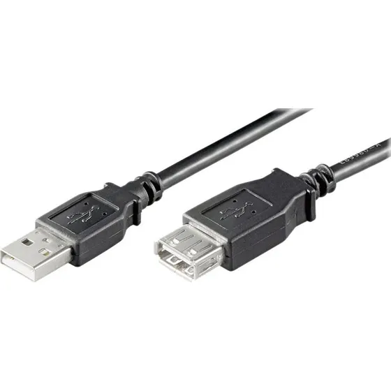 Goobay USB 2.0 forlængerkabel 1,8 m, sort