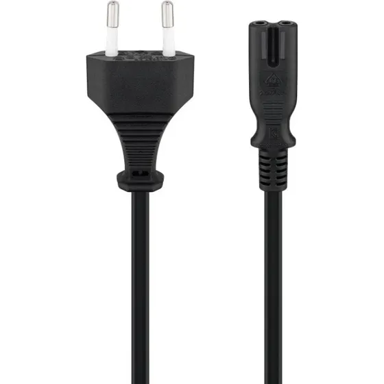 Goobay Tilslutningskabel Euro-stik 5 m, sort (C7, lige)