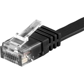 Goobay CAT 6 flad netværkskabel 15 m, sort, UTP