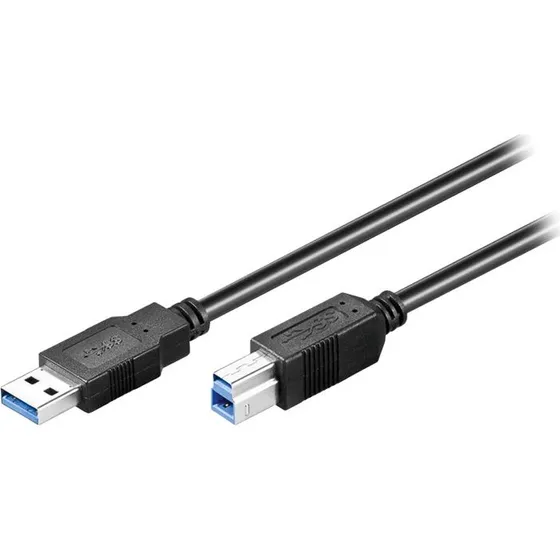 goobay USB 3.0 A-B 0,5m Sort