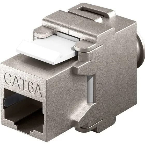 Goobay Keystone RJ45 CAT6A STP 17,1 mm, sølv, toolless