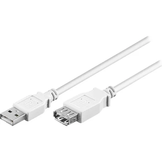 goobay USB 2.0 forlængerkabel 60 cm hvid A-A