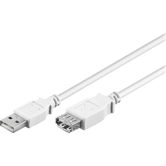 goobay USB 2.0 A-han til A-hun 1,8m Hvid
