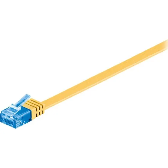 Goobay CAT 6A Flad Netværkskabel 0,5 m Gul