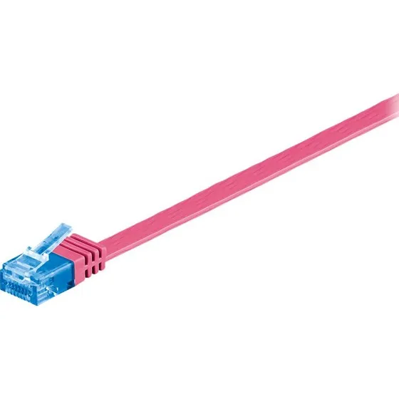 Goobay CAT 6A Flad Netværkskabel Magenta 0,5 m