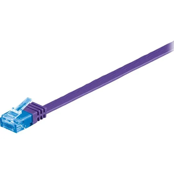 Goobay CAT 6A Flad Netværkskabel 0,5 m Lilla