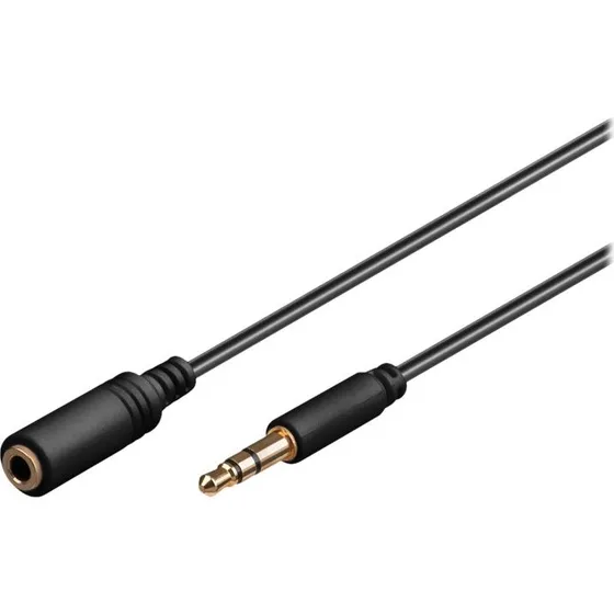 goobay AVK 184-0050 3,5mm Audioforlængerkabel 0,5m Sort