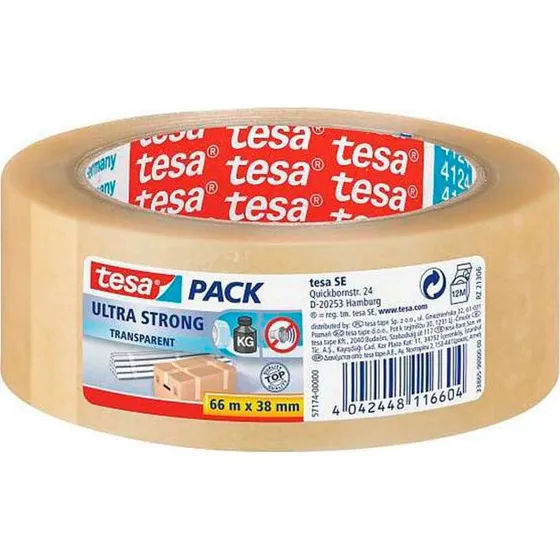 tesa pack Ultra Strong 38 mm x 66 m klar