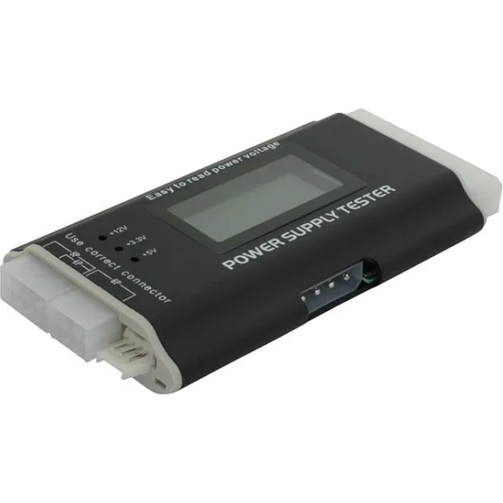 DeLOCK PSU Tester med LCD, ATX12V, 24-pin, 4/8-pin, PCI-E, SATA