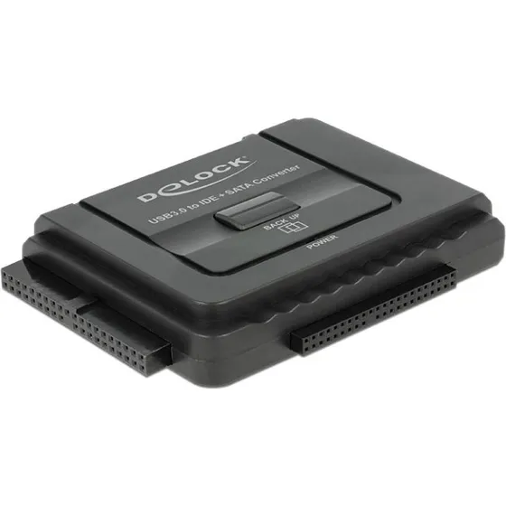 Delock USB 3.0 til SATA 6Gb/s & IDE 40/44PIN Converter, Sort