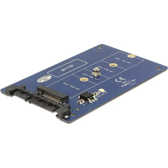 DeLOCK SATA 22-pin til M.2 NGFF Adapter, 6Gb/s, blå