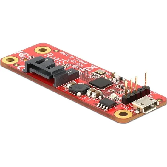 DeLOCK 62626 SATA-Adapter til Raspberry Pi, hindbærfarvet