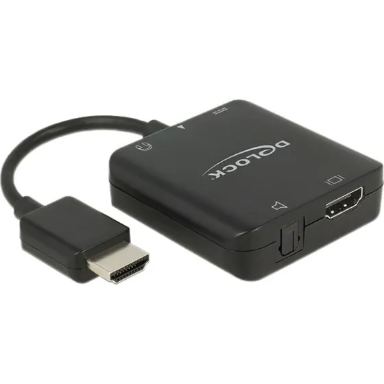 Delock HDMI Audio Extractor 4K Kompakt, Sort