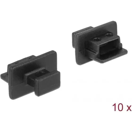 DeLOCK USB 2.0 Mini-B Støvdække, Sort (10 stk)