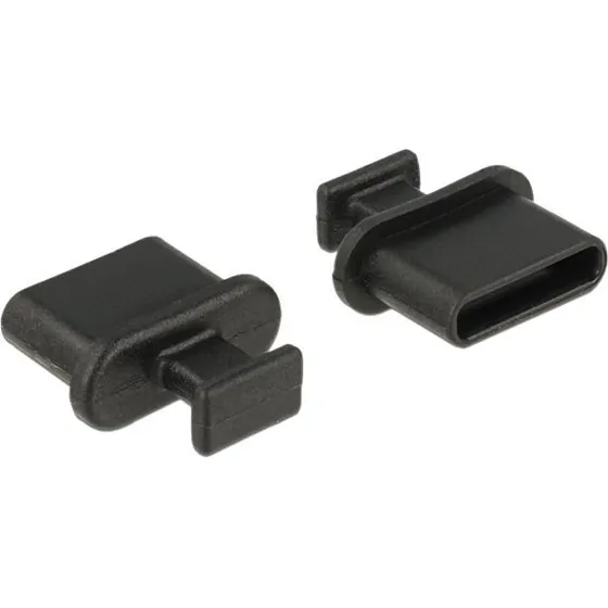 DeLOCK USB-C støvcover sort (10-pack)