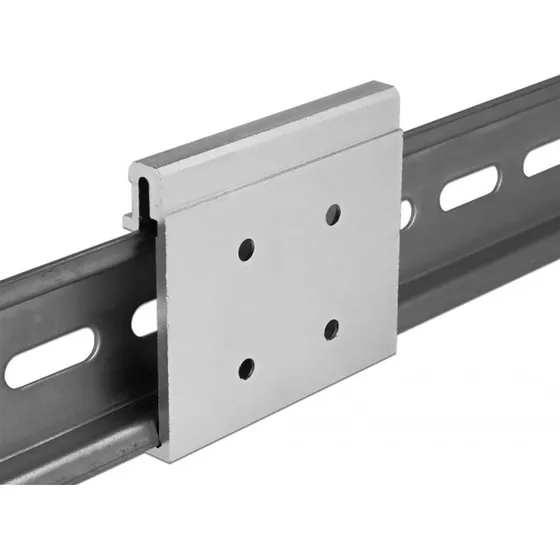 DeLOCK DIN Skinneclips 35mm (4 huller) Aluminium