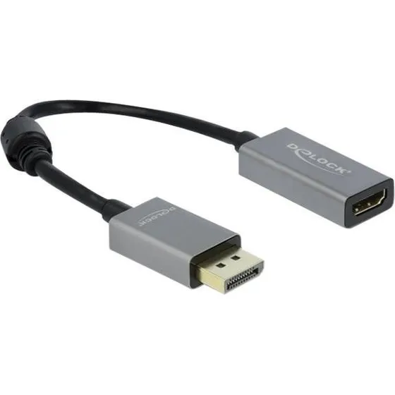 DeLOCK DisplayPort 1.4 til HDMI 20 cm aktiv adapter 4K 60 Hz HDR