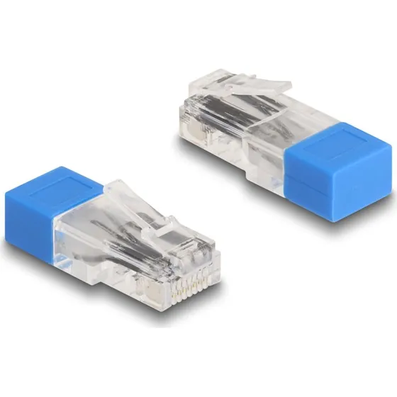 DeLOCK RJ45 Netværkskonnektor Blå med 120 Ohm-Resistor